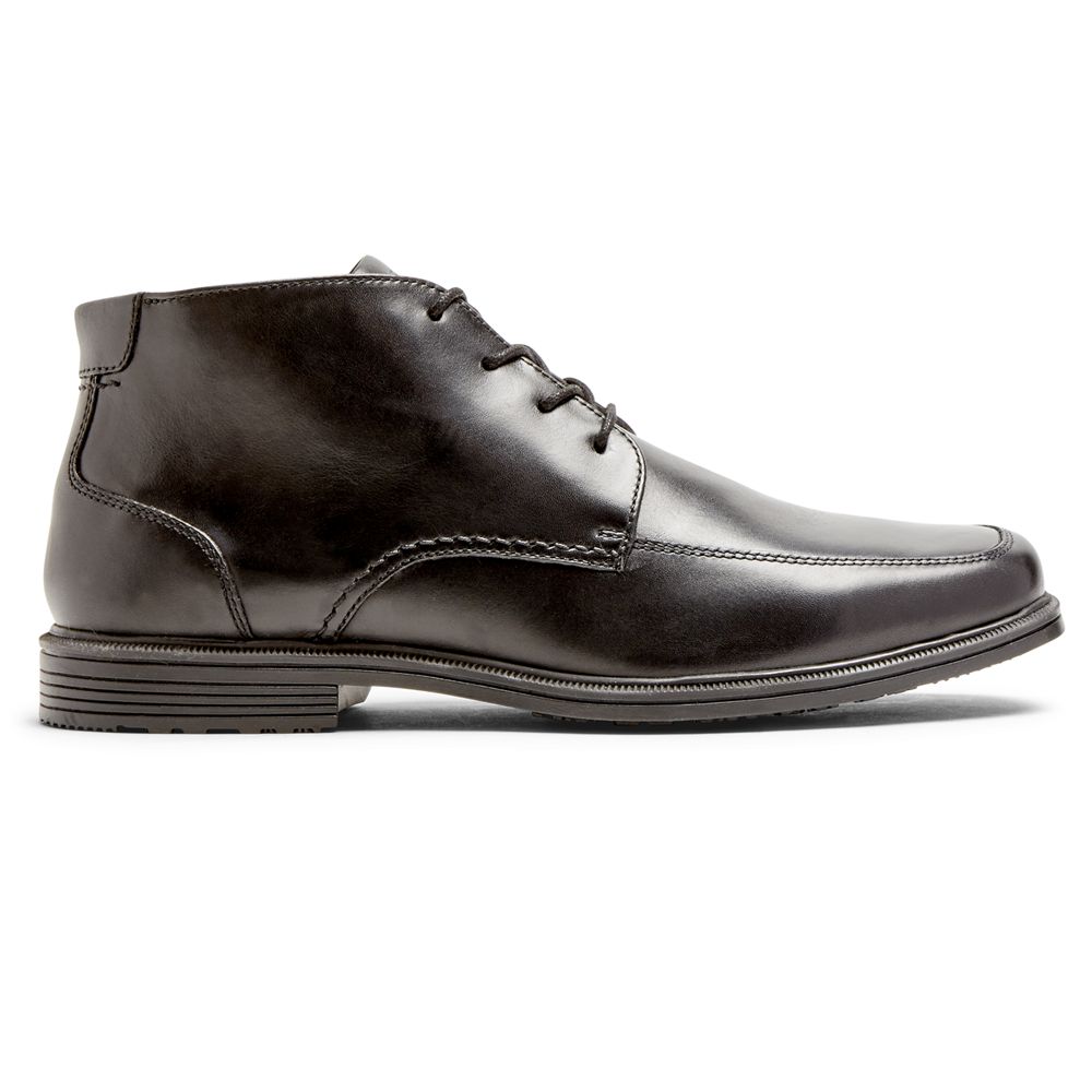 Chukka Boots Homem Rockport Taylor Waterproof Pretas,Portugal FGDBL-9105